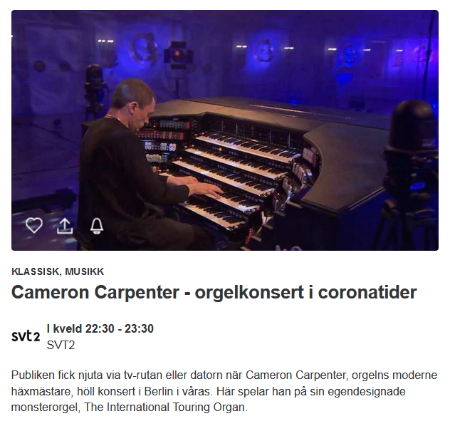 2020-09-05 15_20_04-Cameron Carpenter - orgelkonsert i coronatider på SVT2 i kveld 22_30.png