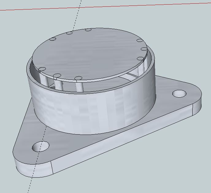 amp base with toroid cage and part of outer tube snipped.JPG