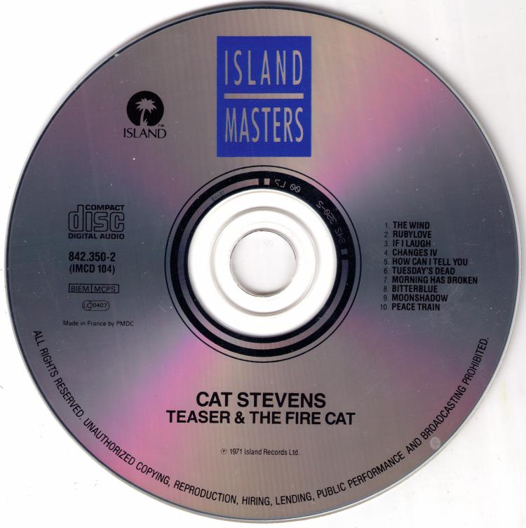 Cat Stevens - Teaser and the Firecat. Island IMCD 104. 842.350-2. 1988..jpg