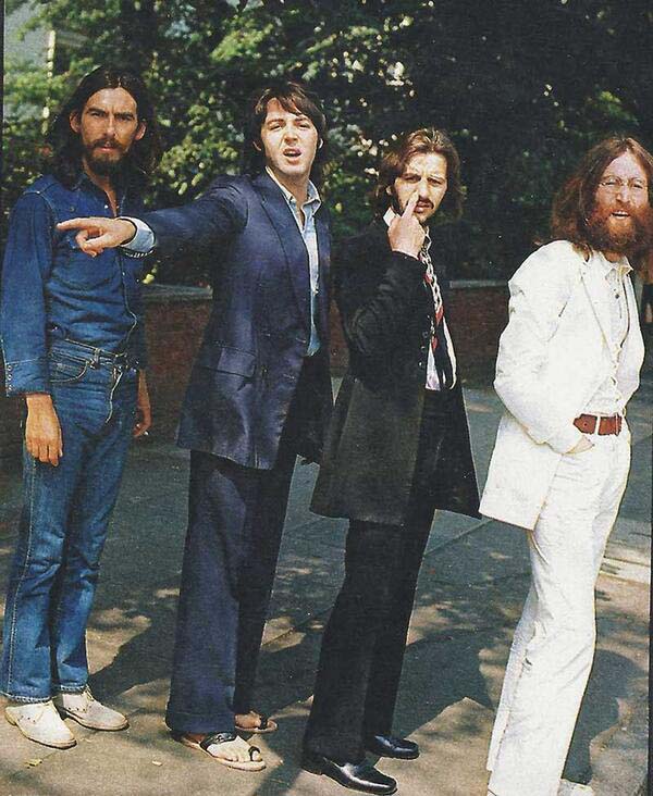 The Beatles before their iconic Abbey Road shot.jpg