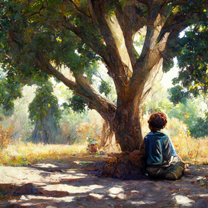 lightyagami_a_boy_sitting_under_a_tree_hyper_realistic_3482f4dd-7b5d-4b5e-9a31-d09241d40246.png